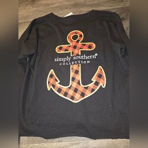 NWT Simply southern cropped long sleeve  shirt size large